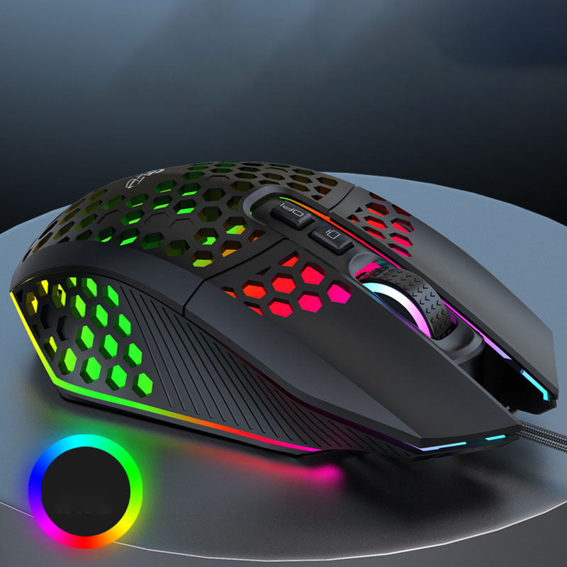 AeroGlow X801 Ultra-Light RGB Gaming Mouse - 8000DPI Precision