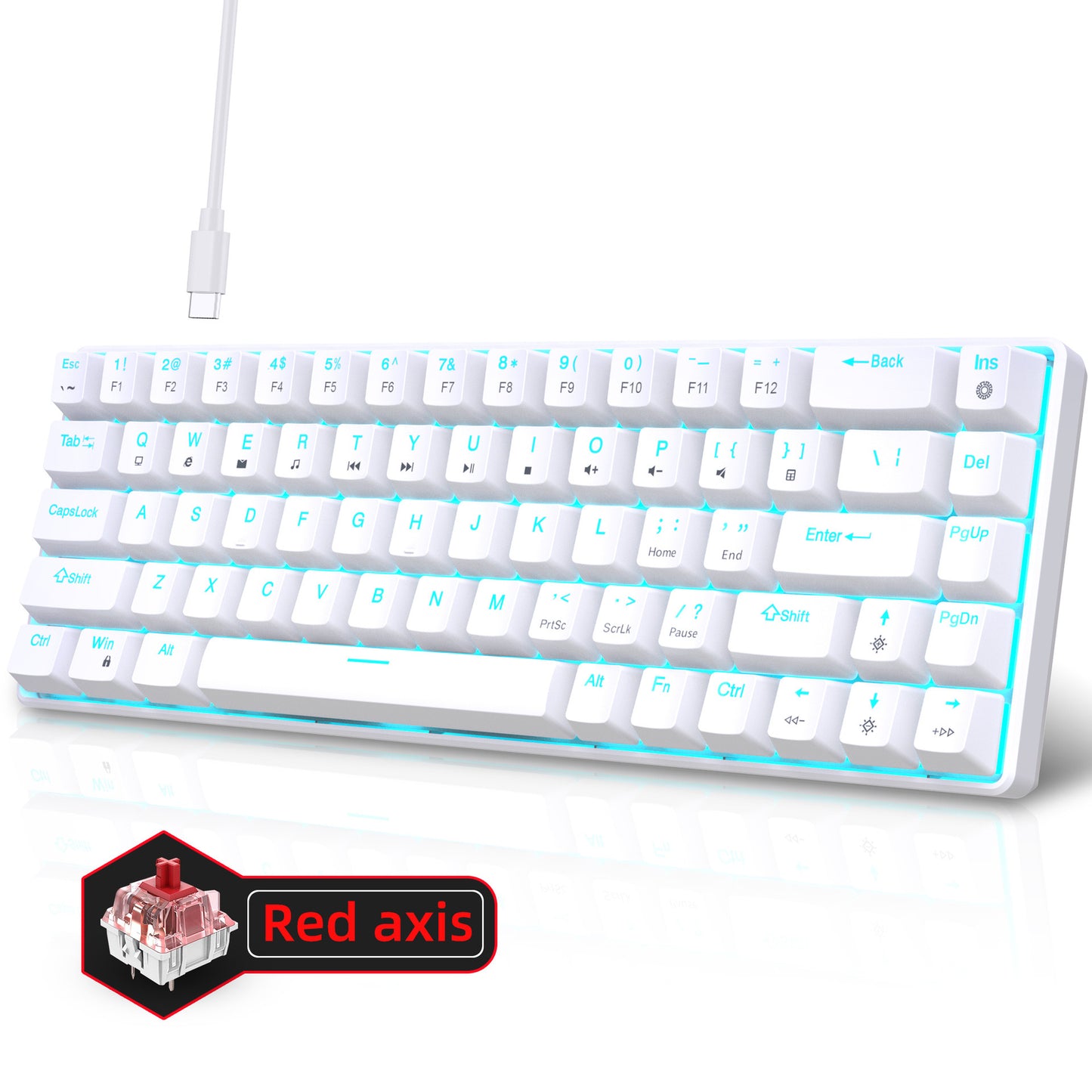 Mechanical Gaming Keyboard with Double-Shot Keycaps