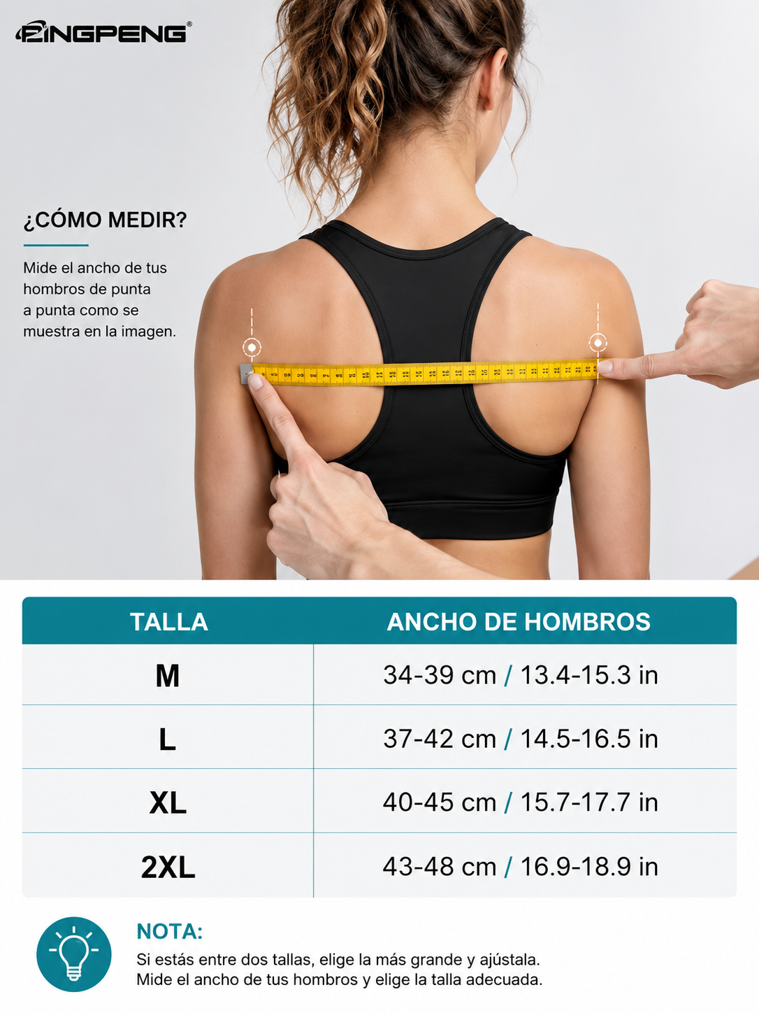 Corrector de postura ajustable