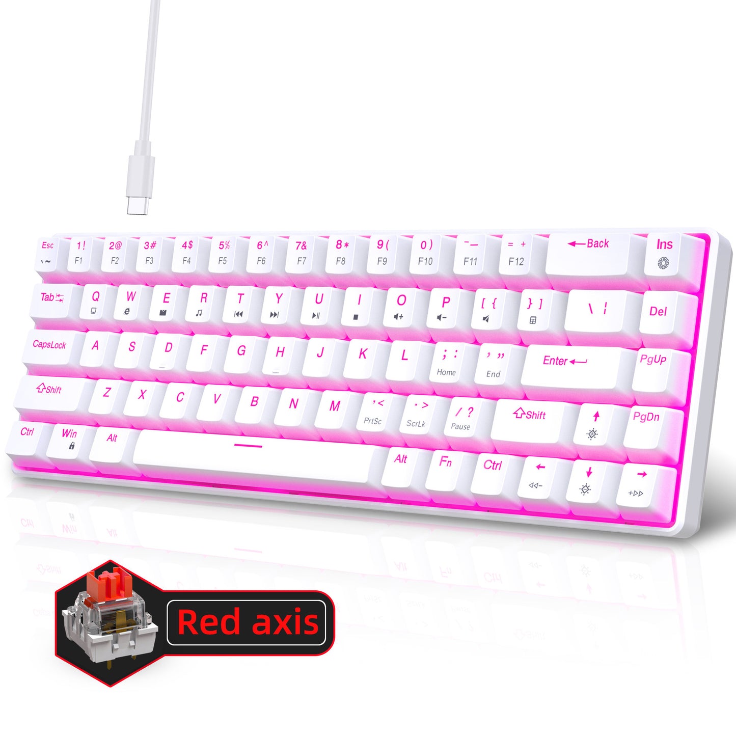 Mechanical Gaming Keyboard with Double-Shot Keycaps