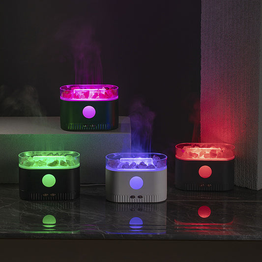 Flame Effect Aroma Humidifier & Desktop Lamp