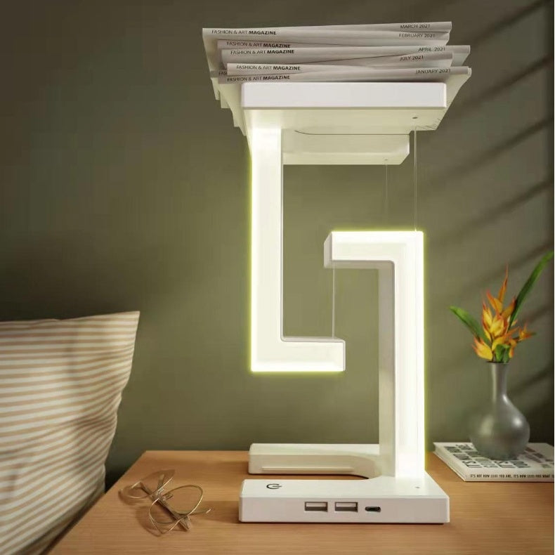 Floating Wireless Charging Table Lamp – Modern Balance Lamp for Home & Bedroom