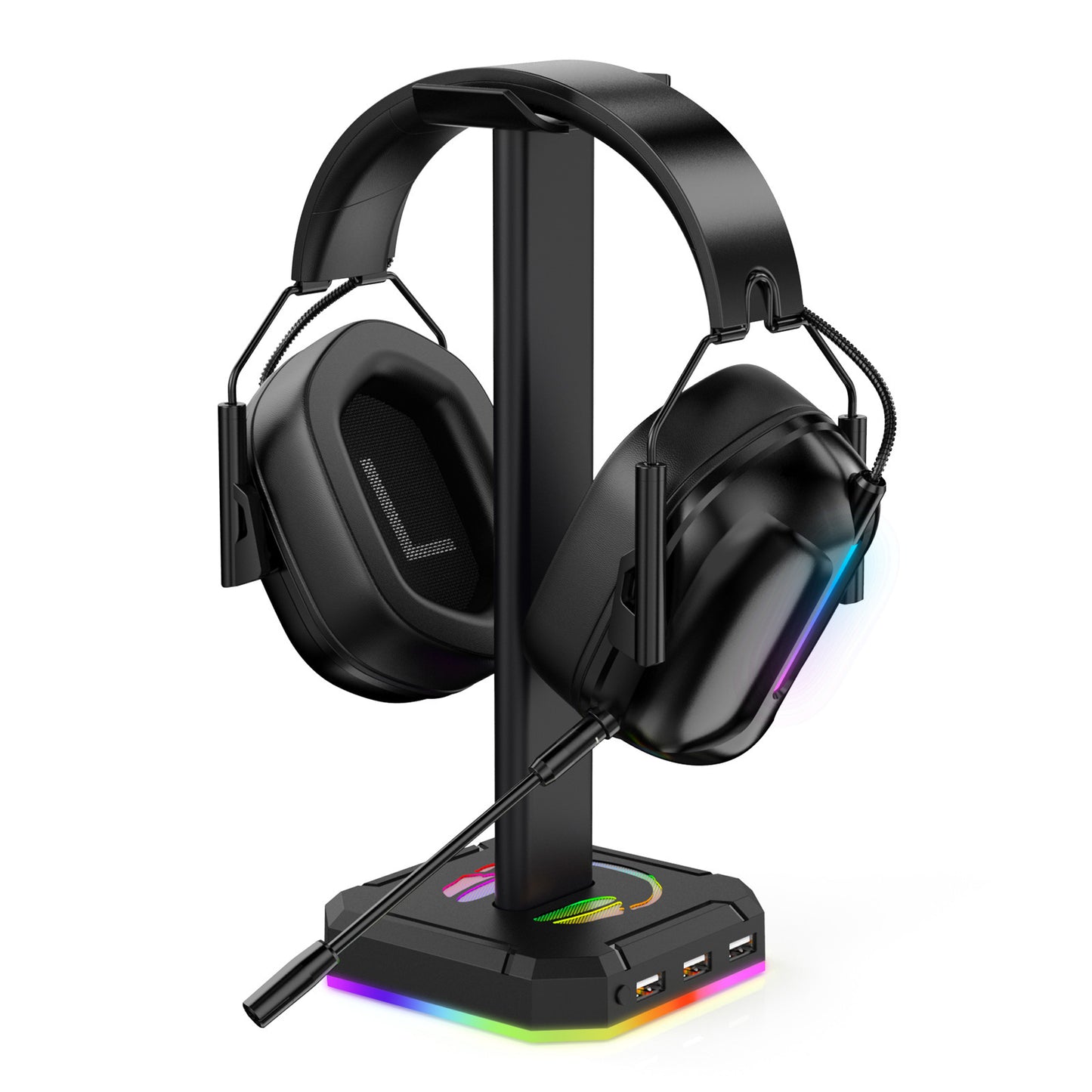 RGB Gaming Headset Stand with Dynamic Lighting