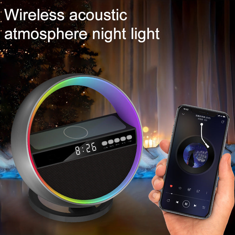 RGB Wireless Charger & Bluetooth Speaker Night Light – Multifunctional Home Decor