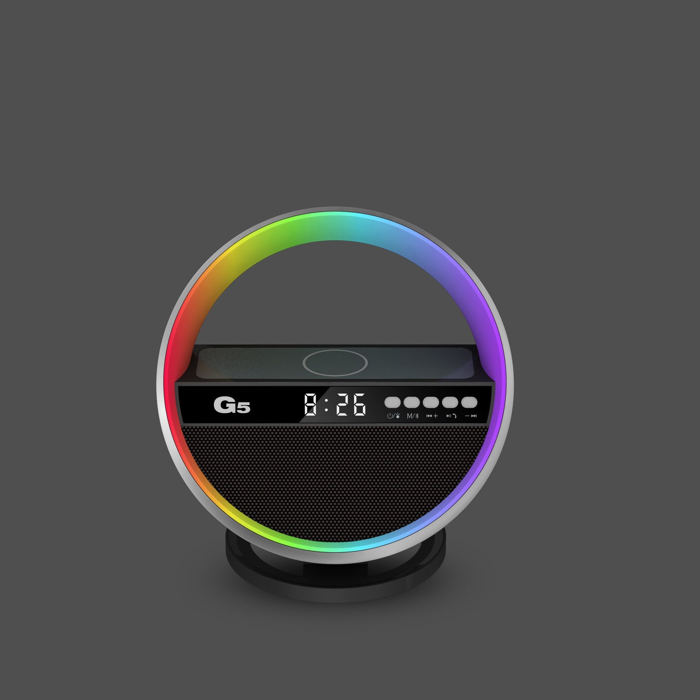 RGB Wireless Charger & Bluetooth Speaker Night Light – Multifunctional Home Decor