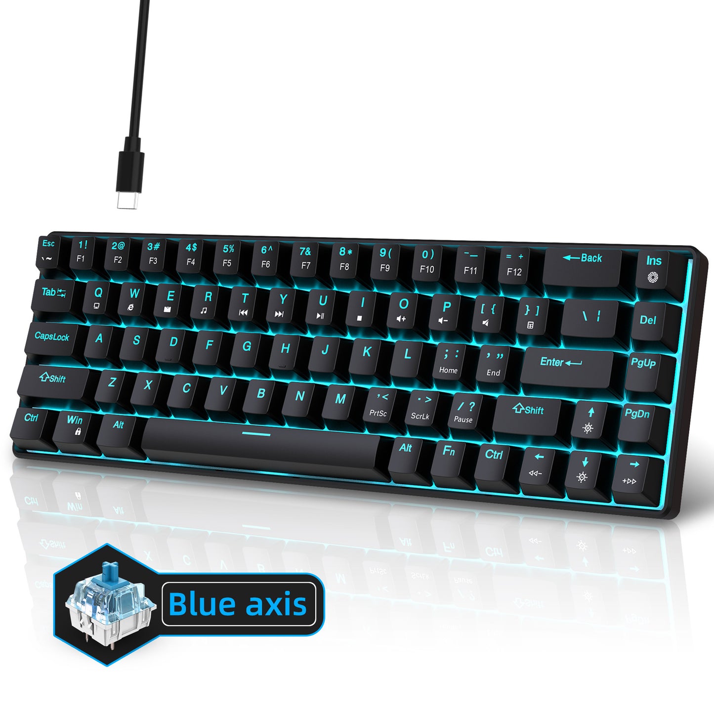 Mechanical Gaming Keyboard with Double-Shot Keycaps